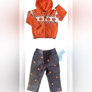 NWT  2 piece -Lil Pumpkin Gymboree Sweater & Cordoury Pant Set